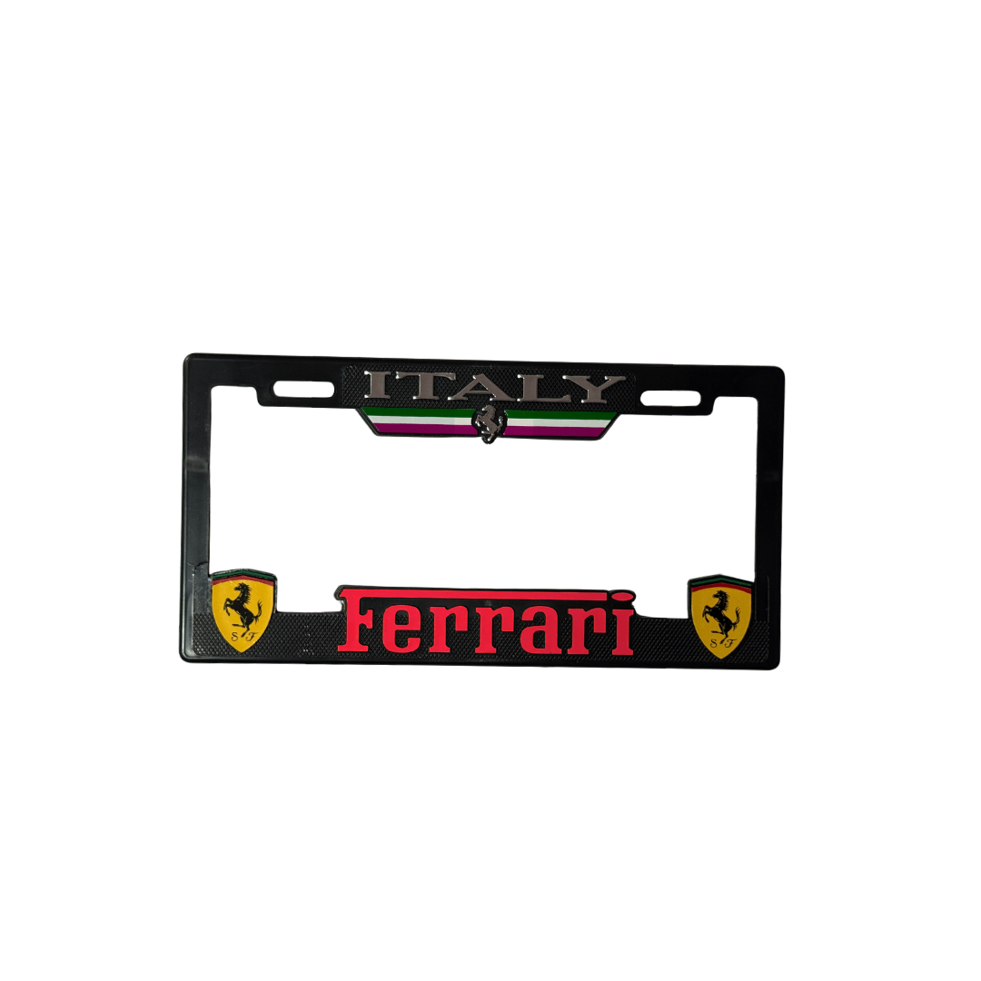 Juego de Porta Placas Marco Maxi Ferrari Rojo