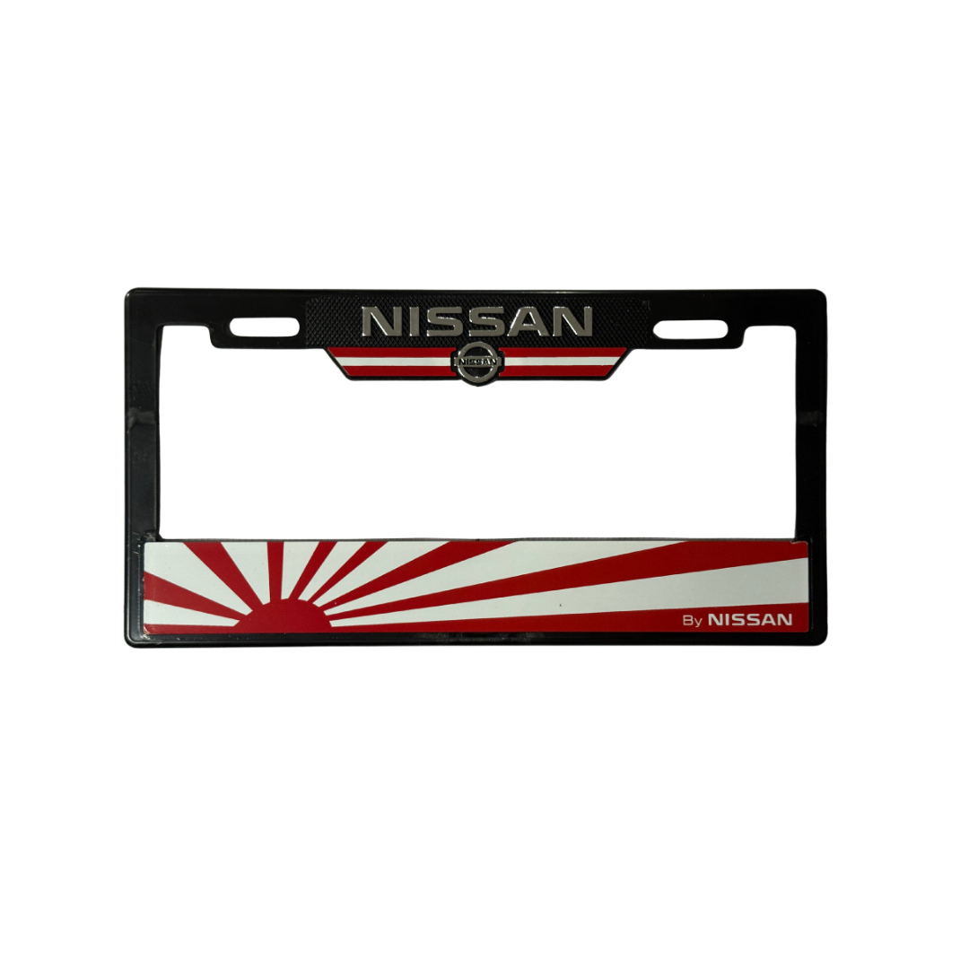 Juego de Porta Placas Marco Maxi Nissan Bandera