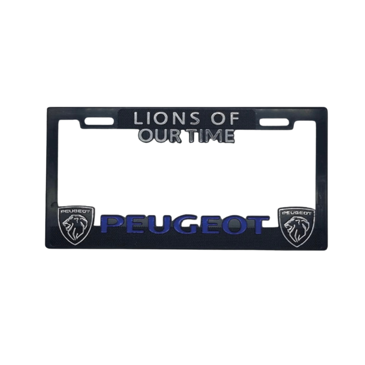 Juego de Porta Placas Marco Maxi Peugeot Lions