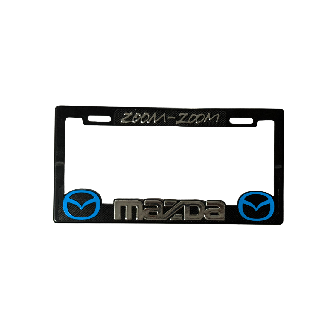 Juego de Porta Placas Marco Maxi Mazda Azul