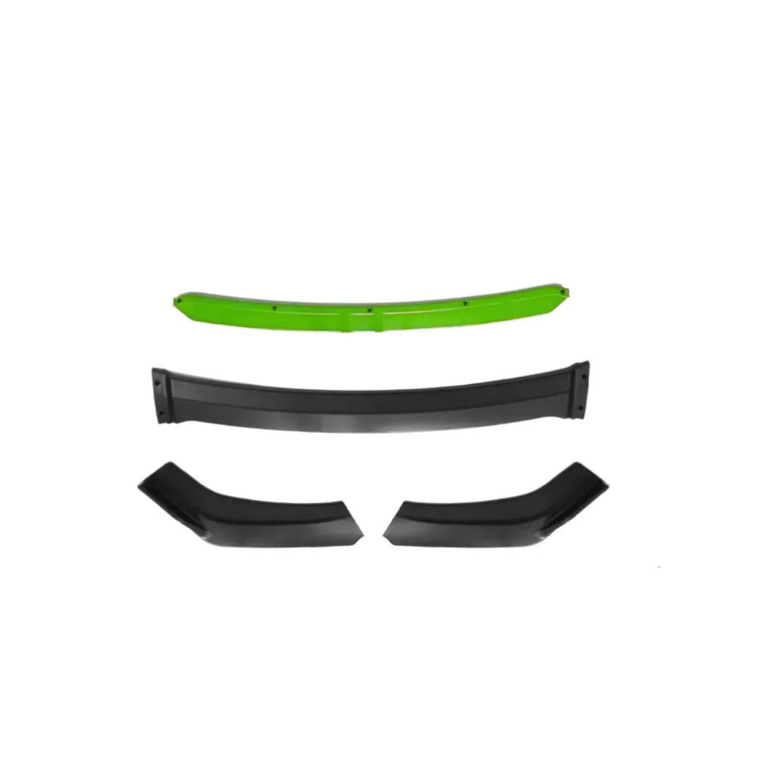 LIP DE 4 PIEZAS NEGRO CON BORDE VERDE